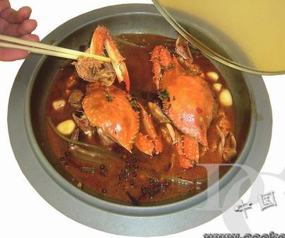 铁锅生焖蟹