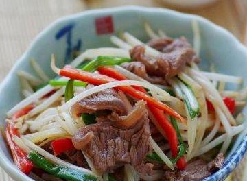 银针牛肉片的做法